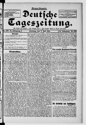 Deutsche Tageszeitung vom 07.07.1912