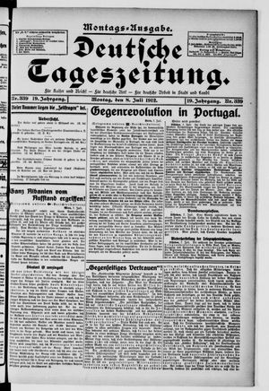 Deutsche Tageszeitung vom 08.07.1912