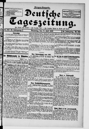 Deutsche Tageszeitung vom 09.07.1912