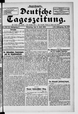 Deutsche Tageszeitung vom 09.07.1912