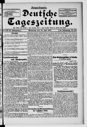 Deutsche Tageszeitung vom 10.07.1912