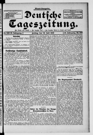 Deutsche Tageszeitung vom 12.07.1912