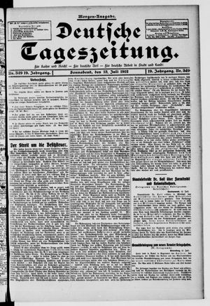 Deutsche Tageszeitung on Jul 13, 1912