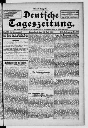 Deutsche Tageszeitung on Jul 13, 1912