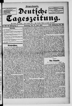 Deutsche Tageszeitung vom 14.07.1912