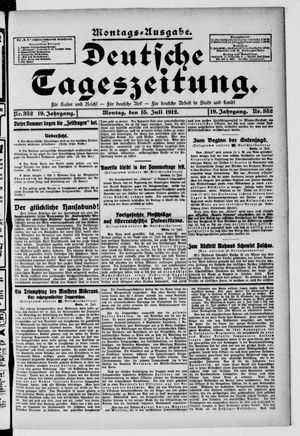 Deutsche Tageszeitung vom 15.07.1912