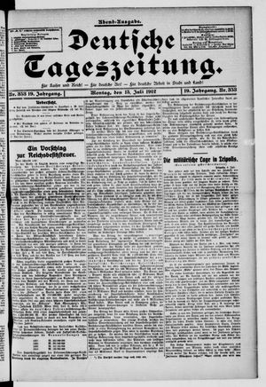 Deutsche Tageszeitung vom 15.07.1912