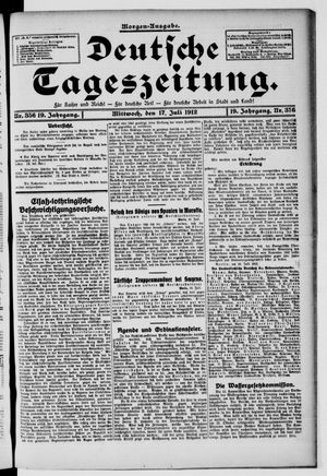 Deutsche Tageszeitung vom 17.07.1912