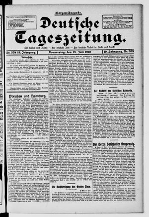 Deutsche Tageszeitung vom 18.07.1912