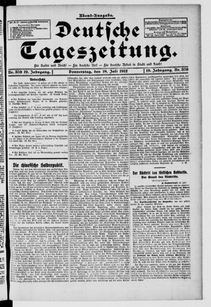 Deutsche Tageszeitung vom 18.07.1912