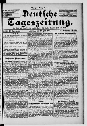 Deutsche Tageszeitung vom 19.07.1912
