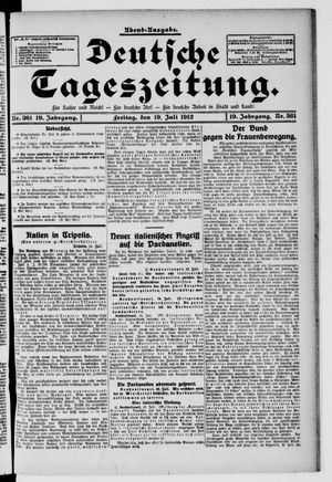 Deutsche Tageszeitung vom 19.07.1912