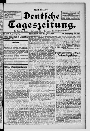 Deutsche Tageszeitung on Jul 20, 1912