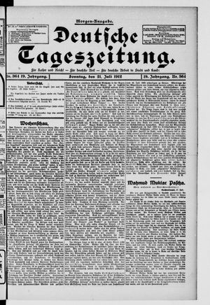 Deutsche Tageszeitung on Jul 21, 1912