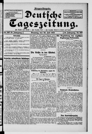 Deutsche Tageszeitung on Jul 23, 1912