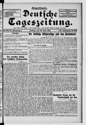 Deutsche Tageszeitung vom 26.07.1912