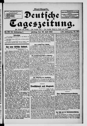Deutsche Tageszeitung vom 26.07.1912