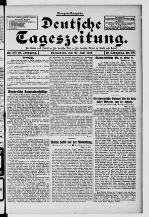 Deutsche Tageszeitung vom 27.07.1912