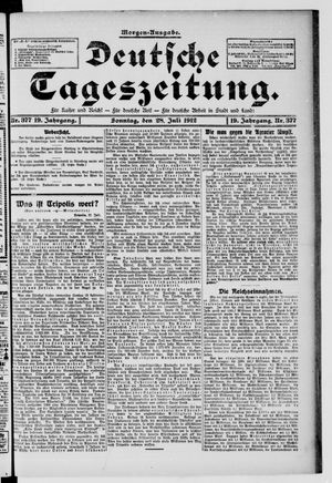 Deutsche Tageszeitung vom 28.07.1912