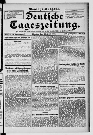 Deutsche Tageszeitung vom 29.07.1912