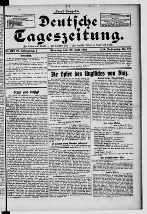 Deutsche Tageszeitung vom 29.07.1912
