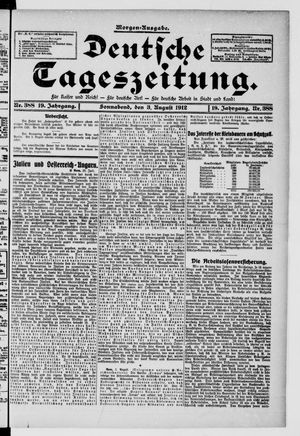 Deutsche Tageszeitung vom 03.08.1912