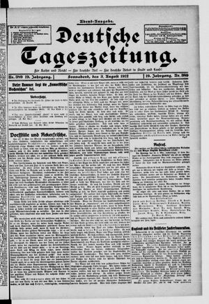 Deutsche Tageszeitung vom 03.08.1912