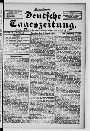 Deutsche Tageszeitung vom 04.08.1912