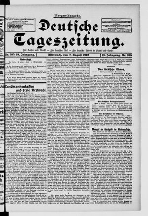 Deutsche Tageszeitung vom 07.08.1912