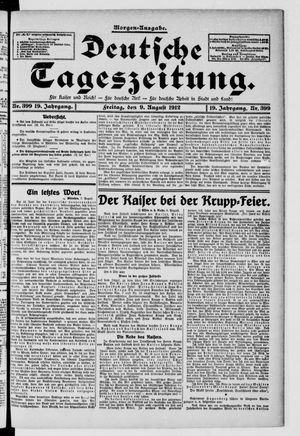 Deutsche Tageszeitung vom 09.08.1912
