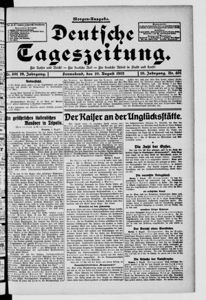 Deutsche Tageszeitung vom 10.08.1912