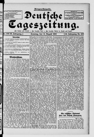 Deutsche Tageszeitung vom 11.08.1912