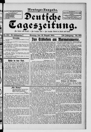 Deutsche Tageszeitung vom 12.08.1912