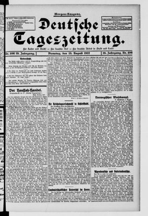 Deutsche Tageszeitung vom 13.08.1912