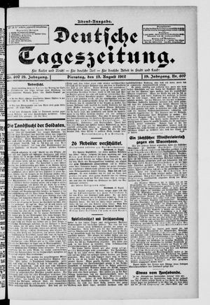 Deutsche Tageszeitung vom 13.08.1912