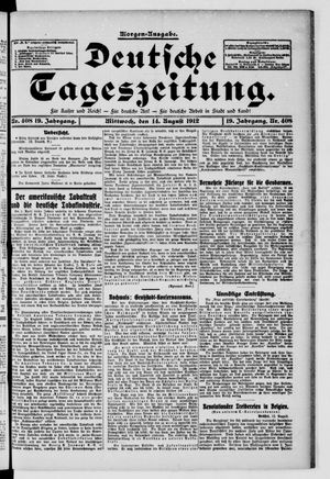 Deutsche Tageszeitung vom 14.08.1912