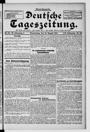 Deutsche Tageszeitung vom 15.08.1912