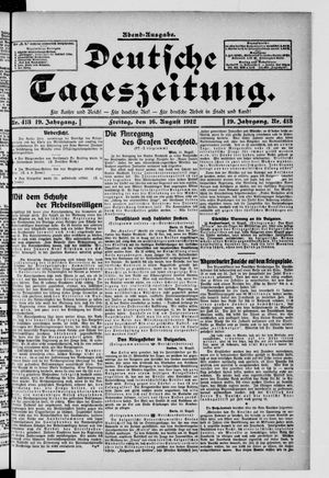 Deutsche Tageszeitung on Aug 16, 1912