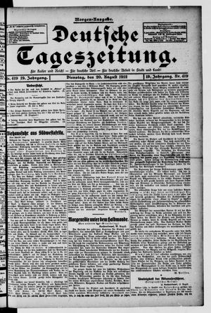Deutsche Tageszeitung vom 20.08.1912