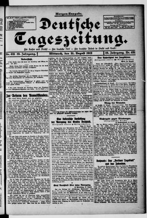 Deutsche Tageszeitung vom 21.08.1912