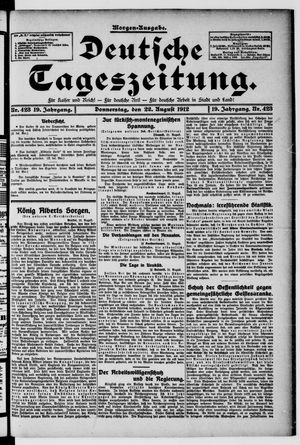 Deutsche Tageszeitung vom 22.08.1912