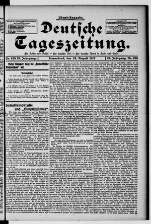 Deutsche Tageszeitung vom 24.08.1912