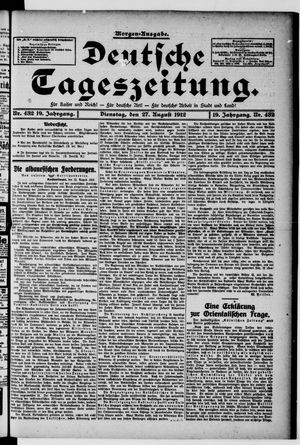 Deutsche Tageszeitung vom 27.08.1912