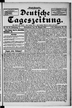 Deutsche Tageszeitung vom 31.08.1912