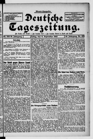 Deutsche Tageszeitung vom 06.09.1912