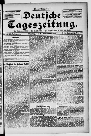 Deutsche Tageszeitung vom 09.09.1912