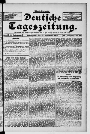 Deutsche Tageszeitung vom 14.09.1912