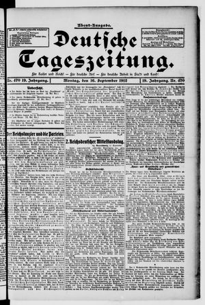 Deutsche Tageszeitung vom 16.09.1912
