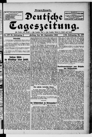 Deutsche Tageszeitung vom 20.09.1912