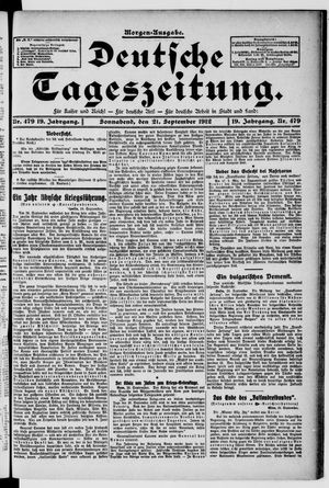 Deutsche Tageszeitung vom 21.09.1912